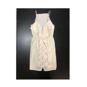 Zipper front ruffle dress